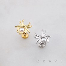 STONE SPIDER THREADLESS (PUSH IN) 316L SURGICAL STEEL LABRET SET